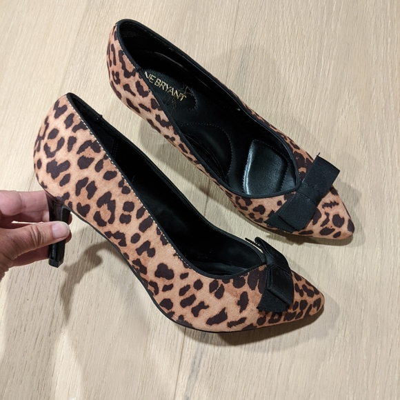 Leopard Print bow detail heels - Picture 4 of 12